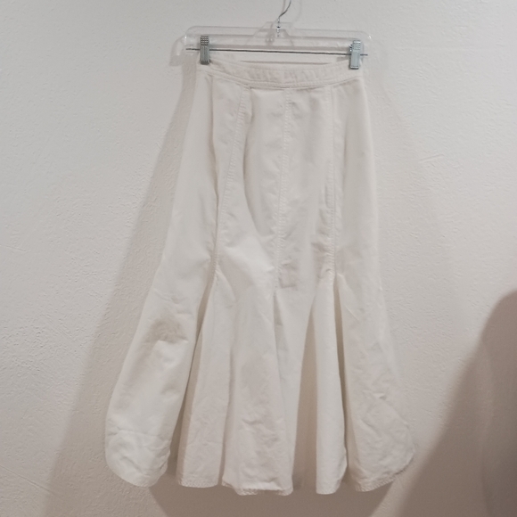 Vintage Clyde White Flared Midi Skirt - Picture 5 of 7